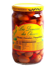 Olives Cassées Pimentées Les Domaines des Oliviers
