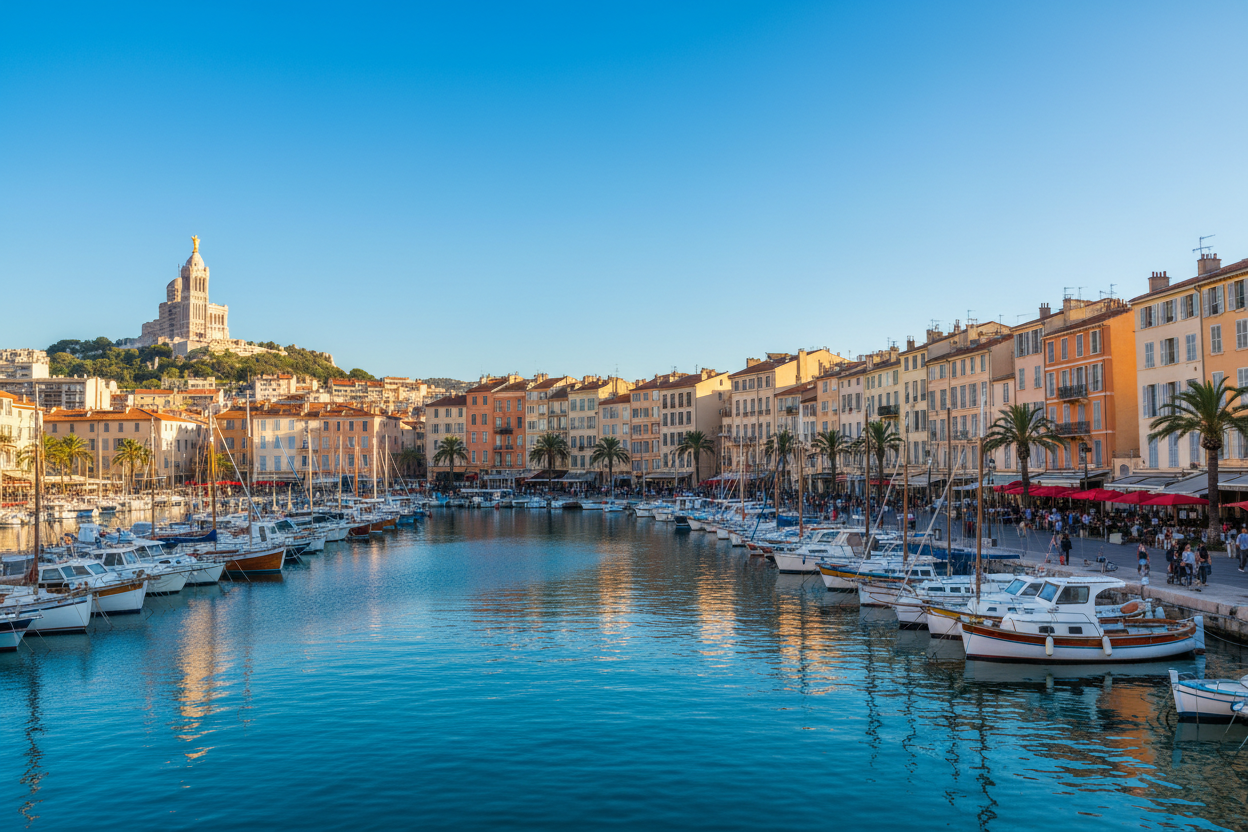 Une image réaliste de la ville de Marseille