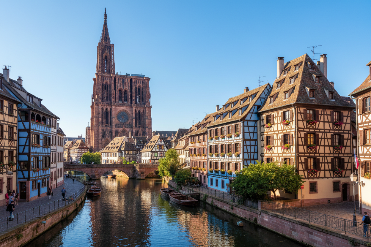 Une image réaliste de la ville de strasbourg